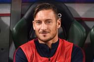 REGGIO NELL'EMILIA, ITALY - OCTOBER 26: Francesco Totti of Roma looks on in the bench during the Serie A match between US Sassuolo and AS Roma at Mapei Stadium - Citta' del Tricolore on October 26, 2016 in Reggio nell'Emilia, Italy.  (Photo by Tullio M. Puglia/Getty Images)